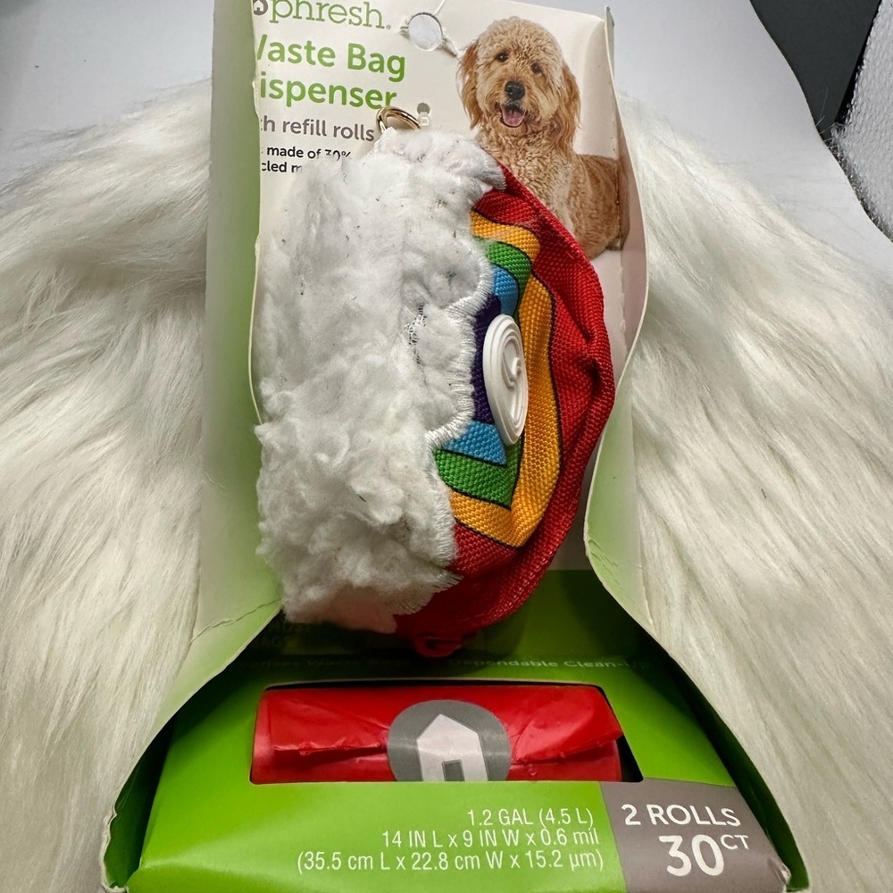 🩷5/$10 Outward Hound Waste Bag Dispenser with Rainbow Design
